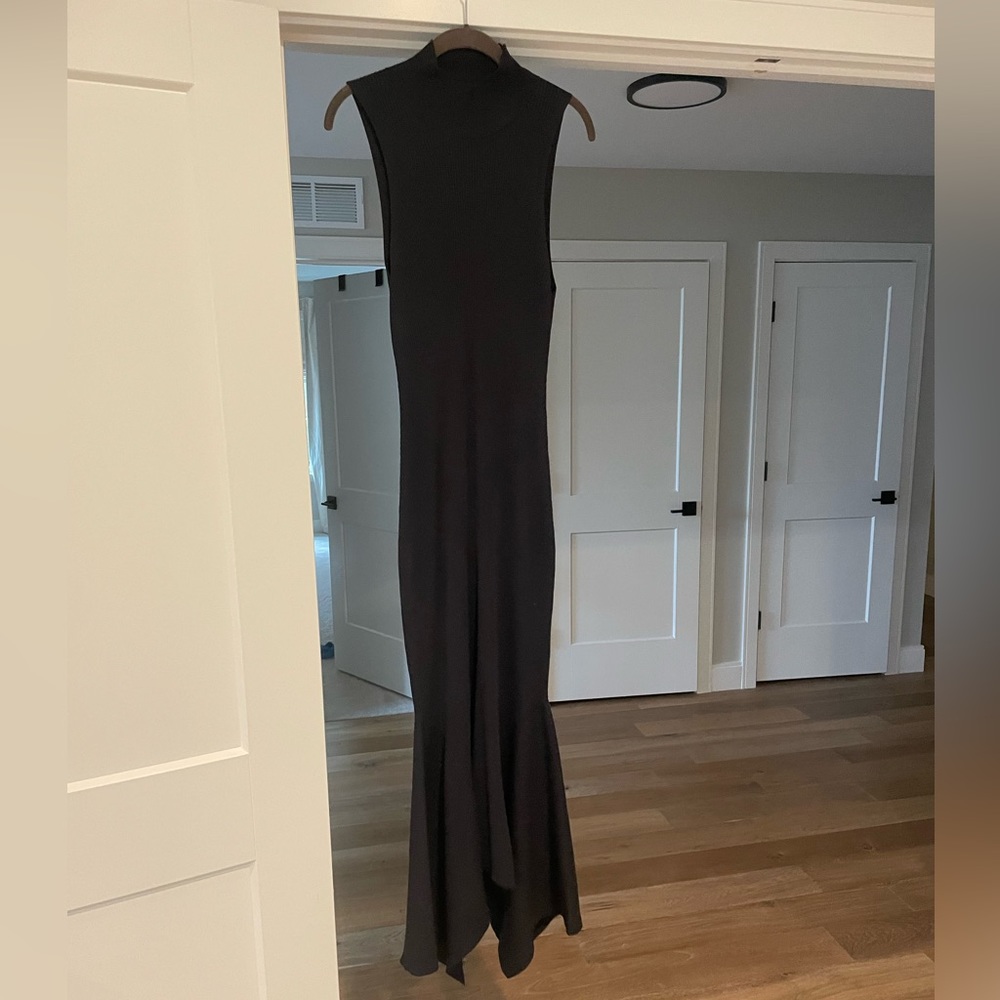 Anthropologie high neck, mermaid fit knit maxi